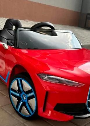 Дитячий електромобіль на акумуляторі bmw i4 je1009 з пультом радіокерування для дітей 3-8 років червоний
