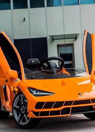 Дитячий електромобіль на акумуляторі, lamborghini centenario m 4319 для дітей 3-8 років оранжеви