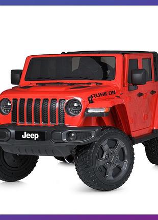 Дитячий електромобіль на акумуляторі джип jeep rubicon gladiator m 5740 з пультом для дітей 3-8 років червоний