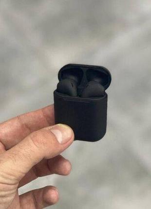 Беспроводные наушники inpods i12 черные 5.0 bluetooth сенсорные + чехол в подарок !