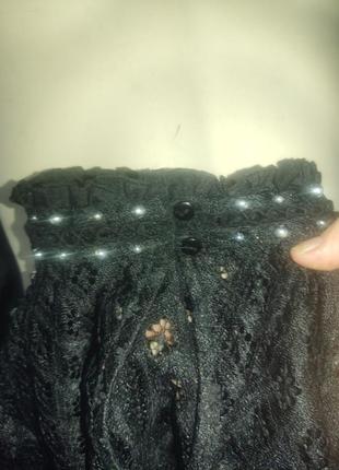 Готическая кружевная блузка в винтажном викторианском стиле стимпанк2 фото