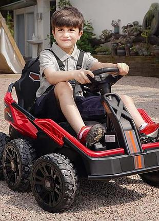 Детский электро карт на аккумуляторе от 3 лет одноместный bambi m 5765 красный