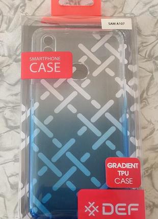 Чохол def samsung a10s gradient tpu blue1 фото