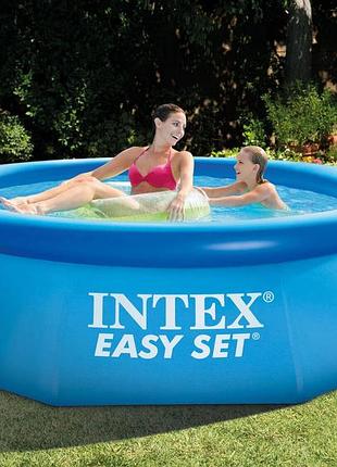 Детский круглый надувной бассейн intex 28106 (244х61 см) easy set