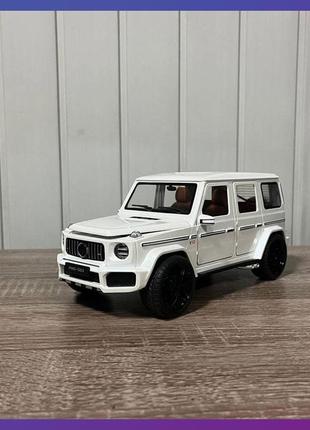 Дитяча машинка металева mercedes-benz amg g63 sr-1802 гумові колеса масштаб 1:18 білий