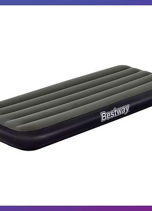 Надувной односпальный матрас bestway 6713k велюровый 185х76х25 cм