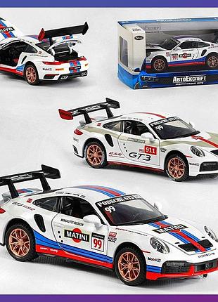 Детская машинка металлическая инерционная авто эксперт lf - 01121 porsche 911 1:32 звук свет