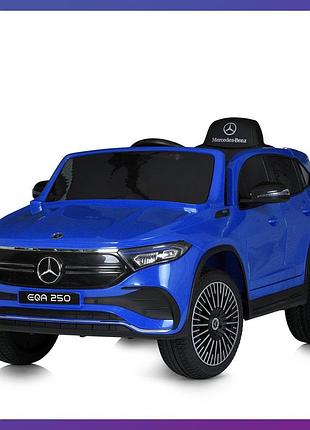 Дитячий електромобіль на акумуляторі mercedes eqa250 m 5027 з пультом р/у для дітей 3-8 років синій