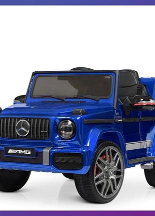 Детский электромобиль на аккумуляторе джип mercedes m 4179 на радиоуправлении для детей 3-8 лет покраска синий