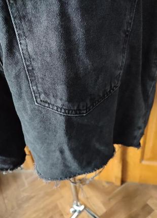 Шорты джинсовые черные с то годами батал5 фото