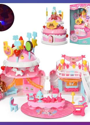 Ігровий набір будиночок у тортику bld503 з міболлю прикраси солодкості