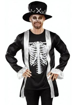 Костюм halloween l. скелет піджак капелюх циліндр фрак чоловічий карнавальний хеллоуїн хелоуїн хеллоуін хелоуін хелловін хеловін хеллоувін george