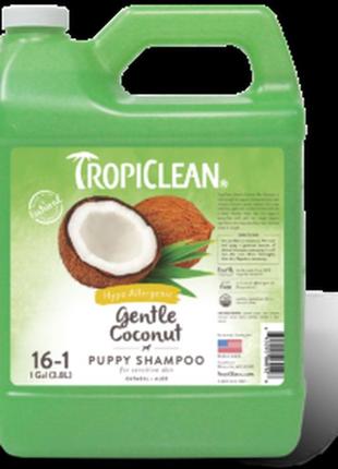 Tropiclean нежный кокосовый шампунь для щенков 3.8 л