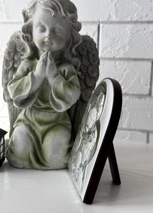 Серебряная икона "святое семейство" католическая, драгоценная, ювелирная