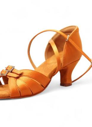 Туфли для латиноамериканских бальных танцев danceex stefania 5,5 brown