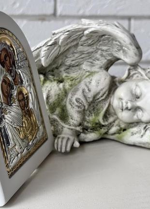 Серебряная икона "святое семейство", драгоценная, ювелирная