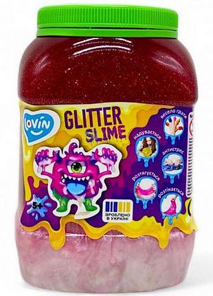 Слайм-антистрес "lovin: big slime", 1150 мл, розовийперламутр+красний