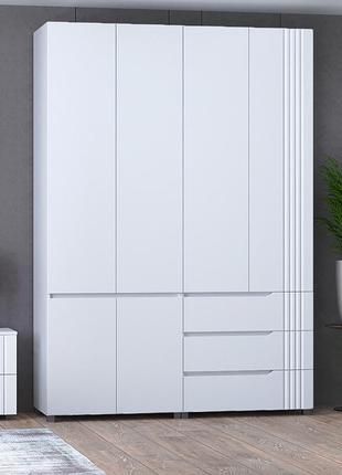 Шафа гардероб  портленд №21, к-824_c-823_r, білий (160/230/52), мдф