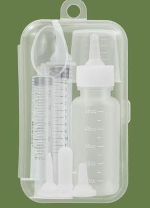 Набор для кормления 4 соски + 4 оригинальные шприцы + бутылочка