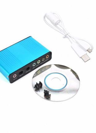 Зовнішня 5.1 usb звукова аудіо карта на 6 каналів spdif конвертер оптичний цифровий перетворення в аналоговий