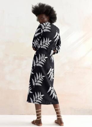 Платье льняное миди макси zara2 фото