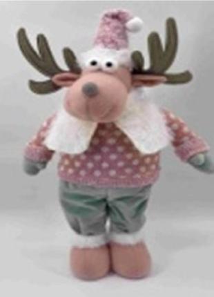 Фигура новогодняя "олень" (50см) игрушка мягкая новогодняя