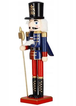 Деревянная фигурка щелкунчик с топором новогоднее украшение springos (38х10 см) премиум