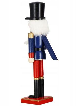Деревянная фигурка щелкунчик с топором новогоднее украшение springos (38х10 см) премиум
