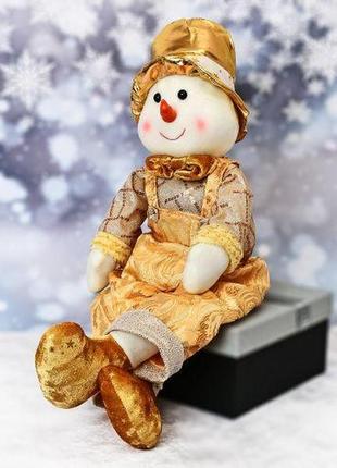 Фигура новогодняя "снеговик" (50см) игрушка мягкая новогодняя