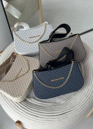 Жіноча сумка michael kors bagget у кольорах, сумка майкл корс, сумка-багет, крос-боді, клатч, модна сумка