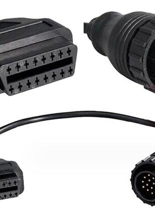 Переходник на mercedes-benz sprinter, volkswagen lt 14 pin на 16 pin для автоком, делфи, tcs, multidiag