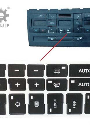 Реставрація кнопок клімат контроля наклейки a4 b6 audi