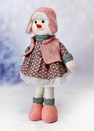 Фигура новогодняя "снеговик" (50см) игрушка мягкая новогодняя
