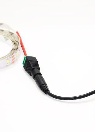 Светодиодная led лента usb 5v и 12v универсальная юсб 100см. белая работает от павер...