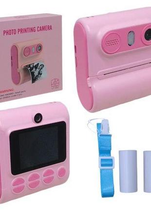 Фотоапарат-термопринтер "photo printing camera", рожевий