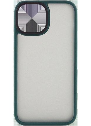 Матовый чехол на iphone 13 (зелёный)