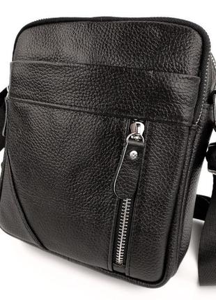 Классическая мужская кожаная сумка через плечо tiding bag m38-1031a черная