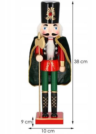 Деревянная фигурка щелкунчик с топором новогоднее украшение springos (38 см)