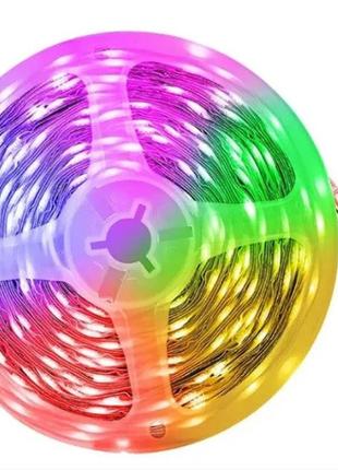 Світлодіодна стрічка led rgb гирлянда 5 v довжина 5 м різнокольрова