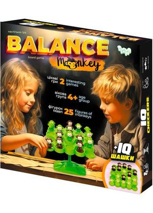 Розвиваюча настільна гра "balance monkey" balm-01, 25 фігурок мавп