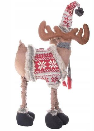 Декоративная игрушка рождественский олень springos с телескопическими ножками (100 см)
