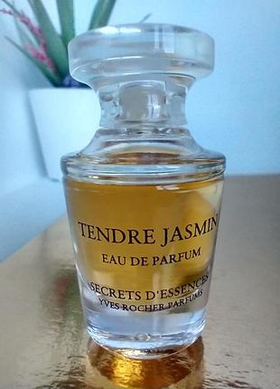 Secrets d'essences tendre jasmin yves rocher, парфумована вода, мініатюра, 5 мл, рідкість!