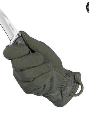 M-tac перчатки nomex sport leather olive