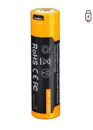 Fenix акб 18650 3500 mah li-ion (usb)