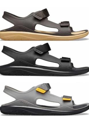 Сандалі crocs swiftwater expedition sandal чорні сандалії сабо крокси крокс (р. 36-44)