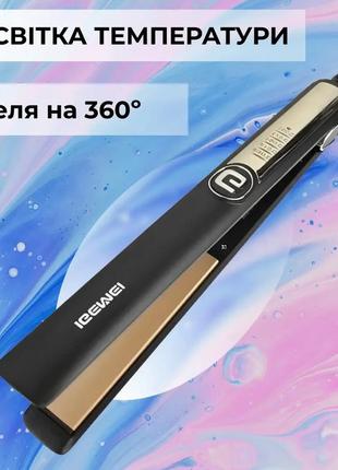 Керамический утюг для волос gemei 5 режимов до 230°c для выпрямления и завивки волос ve-337 фото