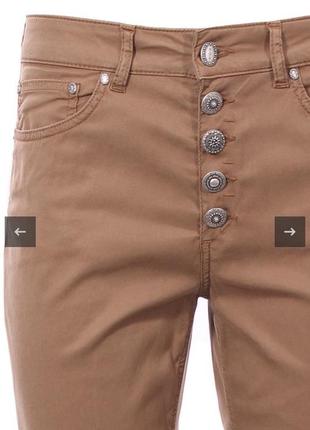 Dondup стильные хлопковые, укороченные брюки3 фото