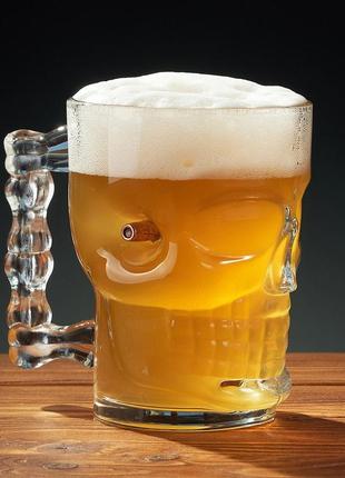 Gun and fun бокал для пива череп з кулею