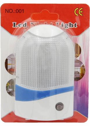 Ночник led в розетку с датчиком освещения простой 220v 5 led