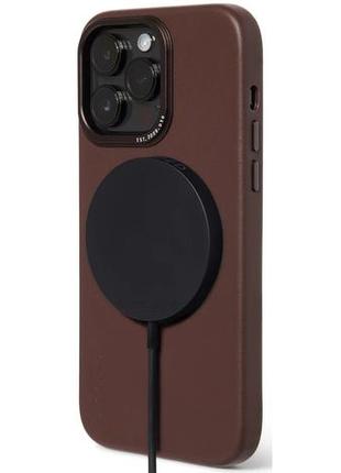 Чохол шкіряний decoded leather case magsafe apple iphone 13 pro max/12 pro max (6.7") chocolate brown